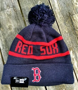 BOSTON RED SOX USA New Era MLB Baseball Knit BOBBLE BEANIE Hat Toque - Picture 1 of 5
