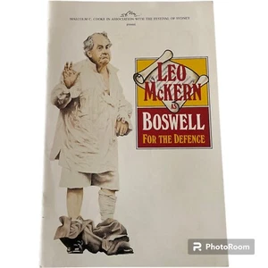 Leo McKern As Boswell For The Defence Vintage 1989 Programa de Teatro Sydney Aust - Imagen 1 de 8