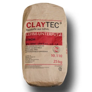 CLAYTEC Lehm-Unterputz mit Stroh Trocken Lehmputzmörtel Handputz Mauerwerk 25 kg - Bild 1 von 1