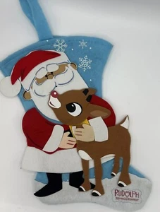RUDOLPH DAS RENTIER MIT DER ROTEN NASE & WEIHNACHTSMANN 3D BREITER FILZSTRUMPF - Bild 1 von 11