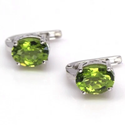 SHOLA Echt Natürlicher Peridot Ohrringe 925 Sterlinsilber E491 - Bild 1 von 4
