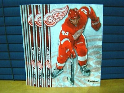 "NUEVO" CASCO DARREN 2012 INTERCAMBIABLES FATHEAD SGA DETROIT ALAS ROJAS 5X7 PULGADAS Foto 1 de 2