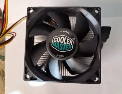 COOLER MASTER 80MM X 80MM CPU COOLER FOR PC DESKTOP P/N:4601104-600-G 3 PIN - Image 1 of 4