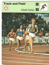 1977-79 Sportscaster Card, #79.14 Track, Martti Vainio, Finland