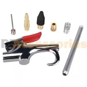7 Pcs Air Compressor Blow Gun Nozzle Tip Needle Inflation Blower Accessory Kit - Picture 1 of 2