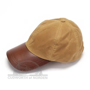 GORRA DE BÉISBOL DE ALGODÓN ENCERADO CUERO PICO IMPERMEABLE Talla Ajustable Nueva Oferta £9.80 - Imagen 1 de 3