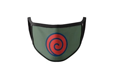 Naruto Shippuden Kakashi Uzamaki Symbol Face Mask Cotton Double Layer Reusable W - Image 1 of 3