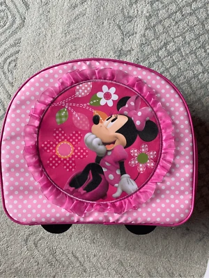 Disney Minnie kids suitcase pink with rollers - Image 1 of 4