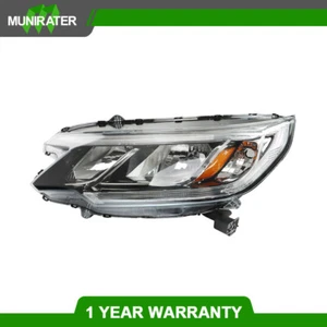 Left/Driver For Honda CRV CR-V 2015-2016 Headlight Assembly Halogen Black Clear - Bild 1 von 12