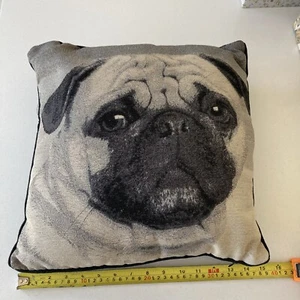 Pug Dog Cushion Square - Picture 1 of 4