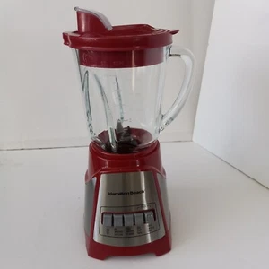 Hamilton Beach Model 58147 Multi-Function Blender Red/Silver Tested/Works! EUC - Picture 1 of 12