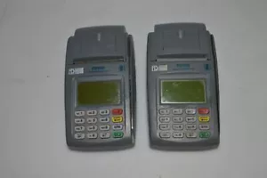 ^^ FIRST DATA FD100 CREDIT CARD TERMINAL LOT OF 2 FOR PARTS & REPAIR (RFG75) - Picture 1 of 3