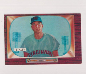 GERRY STALEY 1955 BOWMAN BASEBALL VINTAGE CARD #155 CINCINNATI REDLEGS BASEBALL