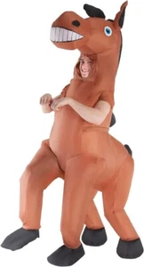 Riesiges Aufblasbares Pferde Kostüm Erwachsene Karneval Herren Damen Tierkostüm - Bild 1 von 7