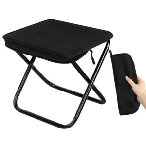 Portable Outdoor Folding Stool Camping Fishing Picnic Chair Seat Hiking Metal - Picture 1 of 8
