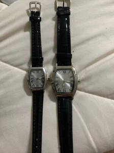 Neue His And Hers Lederband Uhren - Bild 1 von 3