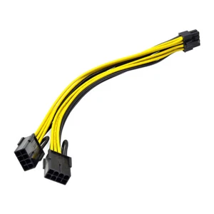 COMeap NVIDIA 8 Pin Male to Dual PCIe Female VIDEO Power Cable Tesla K80 M - Bild 1 von 3