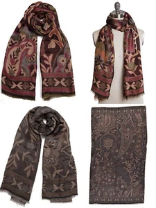 New Collection XIIX Paisley Shawl Wrap Scarf in 2 Colors $38 Tags - Picture 1 of 4