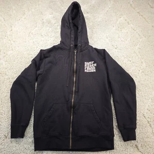 SurfRider Foundation Hoodie Size Small Black Full Zip 100% Cotton Graphic Design - Picture 1 of 11