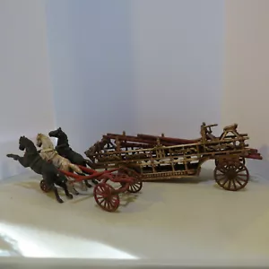 Cast Iron Ladder Truck with 3 Horses CI-013 - Picture 1 of 12