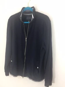 Banana Republic Jacket Mens XL Navy Blue Full Zip Cotton Jersey - Picture 1 of 8