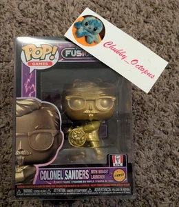 Funko Pop Colonel Sanders Chase Gold Nugget Launcher #1115 KFC Fusion IN-HAND - Picture 1 of 13