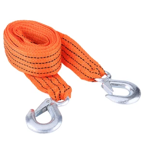 4 Meter Load 3 Ton Car Trailer Towing Rope Strap Tow Cable With Hooks Emergenc - Picture 1 of 7