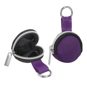 Estuche Organizador de Anillos Portátil con Llavero Anillo Bolsa de Almacenamiento, Púrpura - Imagen 1 de 7