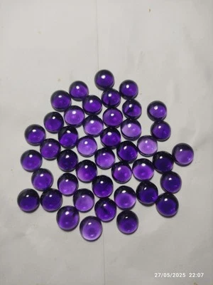 Amethyst Hydro (Lab created)  Cabochon Round Gem 12x12 mm - Image 1 of 4