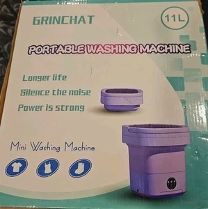 11L Mini Portable Washing Machine, Foldable Washer with Spin Dryer, Small - Picture 1 of 2