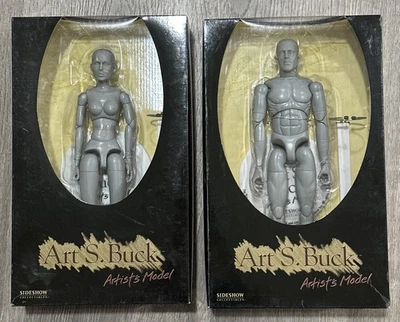 艺术家模型 12 英寸男女套装灰色 Sideshow Art S. Buck 可姿势接头 — 第 1/4 张图片