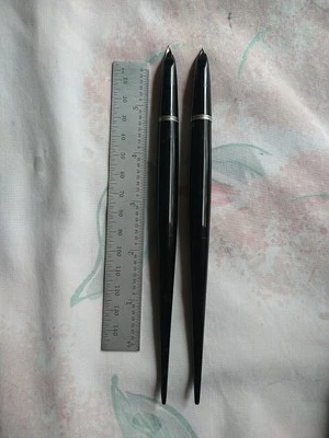 Лот из 2 Parker 51 Jet Black 14k золото F и M точка Nibs стола перьевые ручки комплект - Изображение 1 из 4