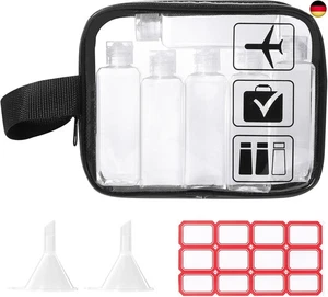 Diboniur Kulturbeutel Transparent ?10-teiliges Flugzeug-Reiseset, 6 - Bild 1 von 7