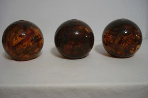 3 Swirling Hand Blown Murano Style Art Glass Orb Pendant Light Globe Shades - Picture 1 of 20