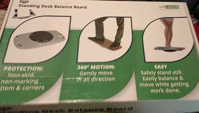 BASE ERGONÓMICA SIN JAULA + tabla de equilibrio de escritorio de pie usada. Ver nota Foto 1 de 4