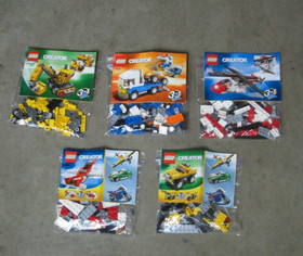 LEGO Lot of 5 Creator Sets (w/instructions) (used) 4918, 6741, 6742. 4915, 4838