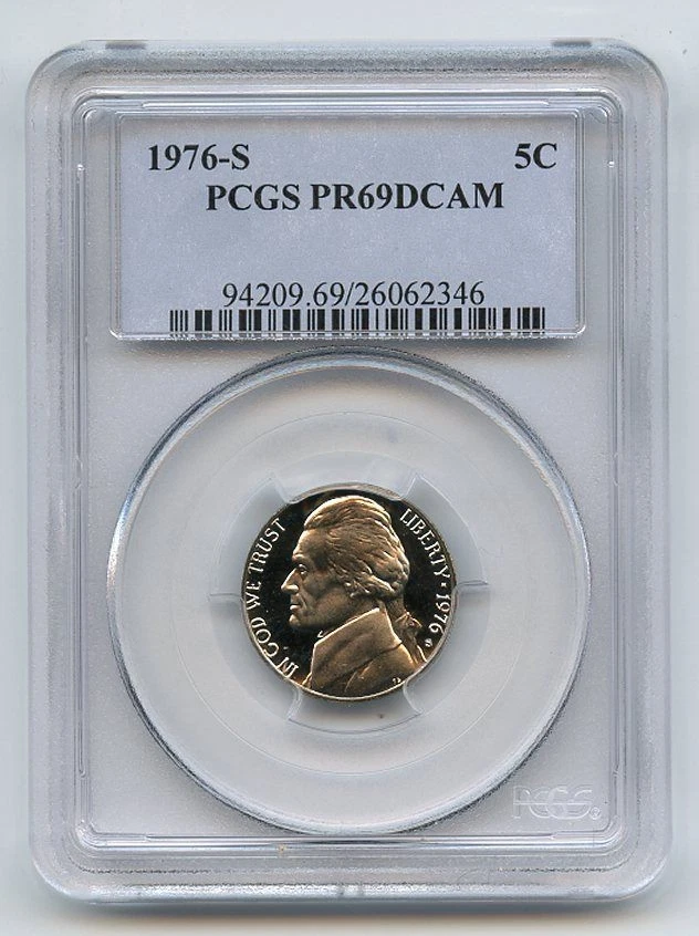 1976 S 5C Jefferson Nickel Proof PCGS PR69DCAM - Image 1 of 1