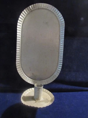 Arandela de parede vintage primitiva vela de estanho 14x7" bordas frisadas Piecrust Zz5 - Imagem 1 de 4