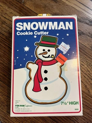 Cortador de galletas MUÑECO DE NIEVE Fox Run Craftsman 7-1/2 pulgadas #3609 EE. UU. • NOS Foto 1 de 3