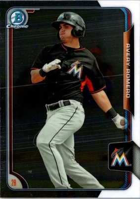 2015 Bowman Chrome Prospects Avery Romero #BCP79 Miami Marlins Baseball Card - Image 1 of 2