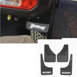 Black SUZUKI Logo Front Rear Mud Flaps Splash Guards for Suzuki Jimny 2/4Door19+ - Picture 1 of 8