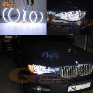 For BMW X6 E71 E72 2008 - 2014 Ultra Bright COB Led Angel Eyes Kit Halo Rings - Picture 1 of 11