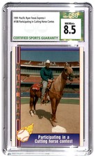 1991 Pacific Nolan Ryan Texas Express I Participating in Cutting Horse Contes