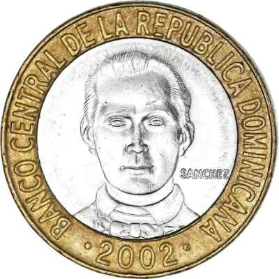 2002 Dominican Republic 5 Pesos Coin Republica Dominicana Moneda Banco Central - Image 1 of 4