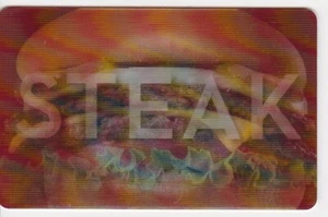 Steak N Shake Hamburger Milkshake Lenticular 3D Red 2014 Gift Card Collectible - Picture 1 of 1