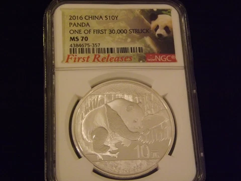 2016    10 Y       PANDA       One Of First 30,000 Struck      NGC    MS 70 Cover