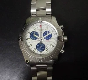 Breitling Colt Cronógrafo A7338811/G790 Automático Blanco Azul Pulsera Reloj ... - Imagen 1 de 10