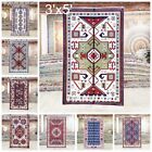3x5ft Handwoven Silk Carpet Tribal Design Tapestry Home Office Oriental Carpet