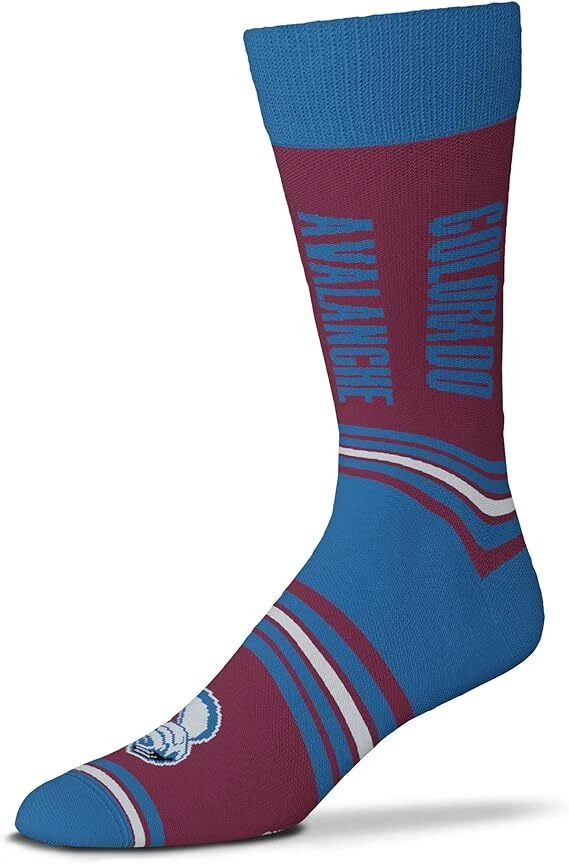 Colorado Avalanche Dress Socks NHL Team Colors Hockey Fan Gift Blue Merlot OSFM - Image 1 of 1