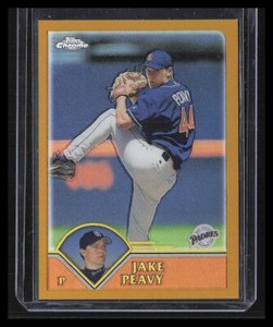 JAKE PEAVY 2003 Topps Chrome Gold Refractor 257/449 San Daigo Padres